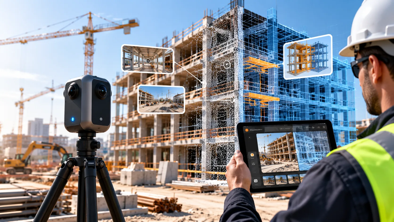 Lens360 reality capture at a construction site