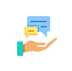 Icon representing transparent communication among construction stakeholders